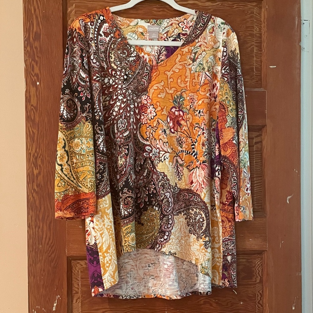 Chico’s Paisley Tunic Top